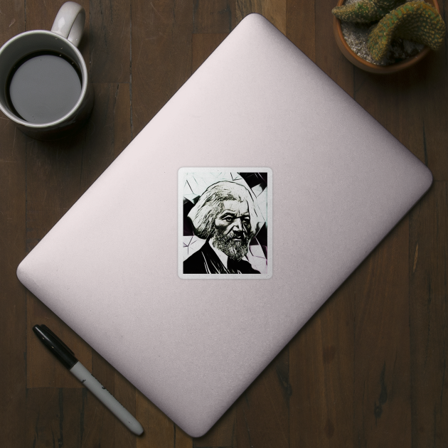 Frederick Douglass Black and White Portrait | Frederick Douglass Artwork 15 by JustLit